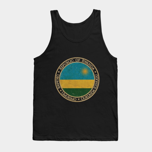 Vintage Republic of Rwanda Africa African Flag Tank Top by DragonXX